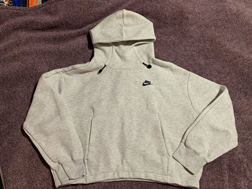 Nike gray fleece logo - nike,