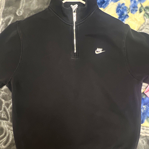 Nike black solid mock neck - nike,