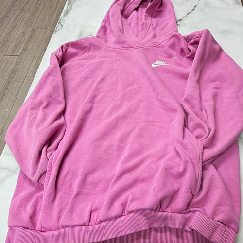 Nike pink solid pullover - pink,